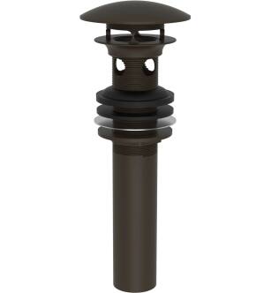 Brasstech 499-2/10B Polished Dome Cap Drain With Overflow in Oil Rubbed Bronze