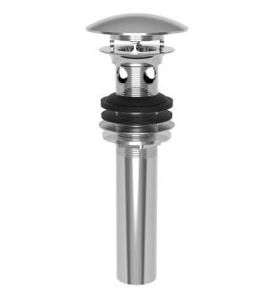 Brasstech 499-2/26 Polished Dome Cap Drain With Overflow in Polished Chrome