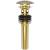 Brasstech 499-2/24 Polished Dome Cap Drain With Overflow in Polished Gold (PVD)