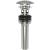 Brasstech 499-2/15 Polished Dome Cap Drain With Overflow in Polished Nickel