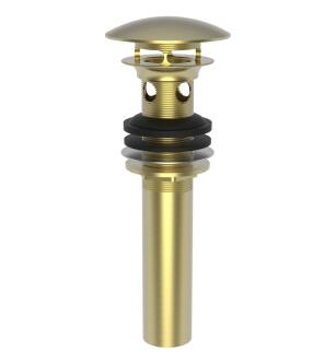Brasstech 499-2/04 Polished Dome Cap Drain With Overflow in Satin Brass (PVD)