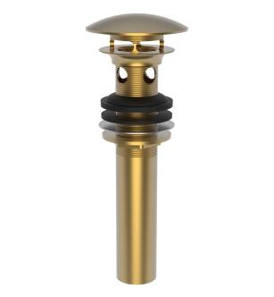 Brasstech 499-2/10 Polished Dome Cap Drain With Overflow in Satin Bronze (PVD)