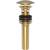 Brasstech 499-2/24S Polished Dome Cap Drain With Overflow in Satin Gold