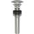 Brasstech 499-2/15S Polished Dome Cap Drain With Overflow in Satin Nickel