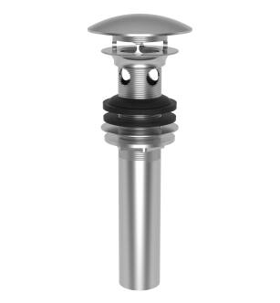 Brasstech 499-2/20 Polished Dome Cap Drain With Overflow in Stainless Steel (PVD)