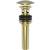 Brasstech 499-2/03N Polished Dome Cap Drain With Overflow in Uncoated Polished Brass (Living)