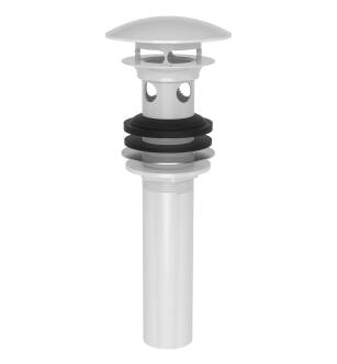 Brasstech 499-2/50 Polished Dome Cap Drain With Overflow in White