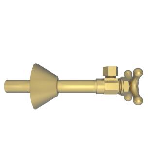 Brasstech 416X/06 Angle Valve With Traditional Cross Handle in Antique Brass