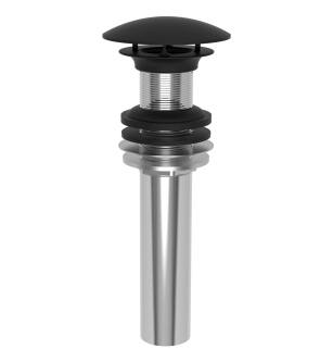 Brasstech 499-1/56 Solid Brass Dome Cap Drain Without Overflow in Flat Black