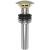 Brasstech 499-1/01 Solid Brass Dome Cap Drain Without Overflow in Forever Brass (PVD)