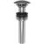 Brasstech 499-1/30 Solid Brass Dome Cap Drain Without Overflow in Midnight Chrome