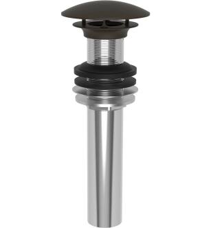 Brasstech 499-1/10B Solid Brass Dome Cap Drain Without Overflow in Oil Rubbed Bronze