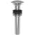 Brasstech 499-1/26 Solid Brass Dome Cap Drain Without Overflow in Polished Chrome