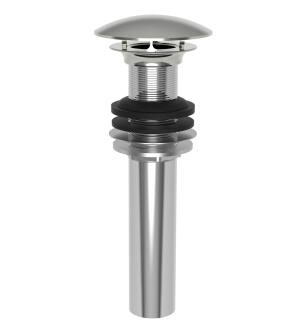 Brasstech 499-1/15 Solid Brass Dome Cap Drain Without Overflow in Polished Nickel