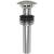 Brasstech 499-1/15 Solid Brass Dome Cap Drain Without Overflow in Polished Nickel