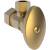 Brasstech 403/10 1/2" Compression Inlet Solid Brass Round Handle Angle Valve in Satin Bronze (PVD)