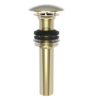 Brasstech 499-3/24A Polished Dome Cap Drain Without Overflow in French Gold (PVD)