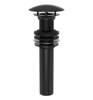 Brasstech 499-3/54 Polished Dome Cap Drain Without Overflow in Gloss Black