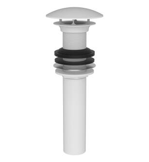 Brasstech 499-3/52 Polished Dome Cap Drain Without Overflow in Matte White