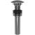 Brasstech 499-3/30 Polished Dome Cap Drain Without Overflow in Midnight Chrome