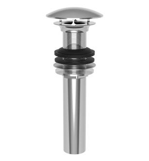 Brasstech 499-3/26 Polished Dome Cap Drain Without Overflow in Polished Chrome