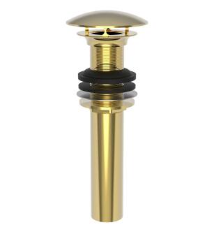 Brasstech 499-3/24 Polished Dome Cap Drain Without Overflow in Polished Gold (PVD)