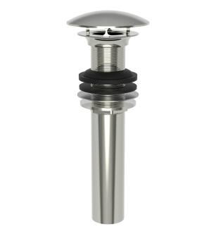 Brasstech 499-3/15 Polished Dome Cap Drain Without Overflow in Polished Nickel