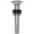 Brasstech 499-3/15 Polished Dome Cap Drain Without Overflow in Polished Nickel