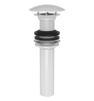 Brasstech 499-3/50 Polished Dome Cap Drain Without Overflow in White