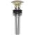 Brasstech 499/01 Solid Brass Dome Cap Drain With Overflow in Forever Brass (PVD)