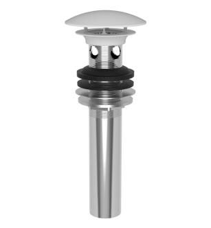 Brasstech 499/52 Solid Brass Dome Cap Drain With Overflow in Matte White