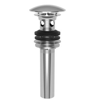 Brasstech 499/26 Solid Brass Dome Cap Drain With Overflow in Polished Chrome
