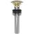 Brasstech 499/24 Solid Brass Dome Cap Drain With Overflow in Polished Gold (PVD)