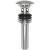 Brasstech 499/15 Solid Brass Dome Cap Drain With Overflow in Polished Nickel