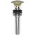 Brasstech 499/04 Solid Brass Dome Cap Drain With Overflow in Satin Brass (PVD)