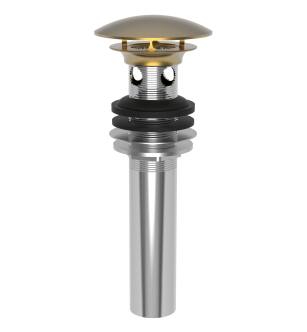 Brasstech 499/10 Solid Brass Dome Cap Drain With Overflow in Satin Bronze (PVD)