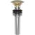 Brasstech 499/24S Solid Brass Dome Cap Drain With Overflow in Satin Gold