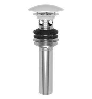 Brasstech 499/50 Solid Brass Dome Cap Drain With Overflow in White