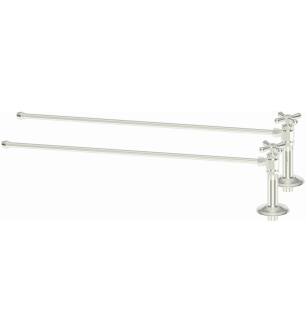 Brasstech 491X/15 1/2" Ips Inlet Traditional Cross Handle Lavatory Supply Kit With 20" Bullnose Rigid Supply Tube in Polished Nickel