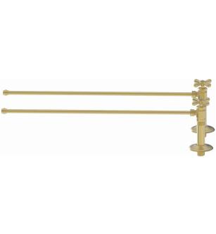 Brasstech 491X/04 1/2" Ips Inlet Traditional Cross Handle Lavatory Supply Kit With 20" Bullnose Rigid Supply Tube in Satin Brass (PVD)