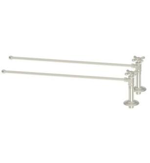 Brasstech 491X/15S 1/2" Ips Inlet Traditional Cross Handle Lavatory Supply Kit With 20" Bullnose Rigid Supply Tube in Satin Nickel
