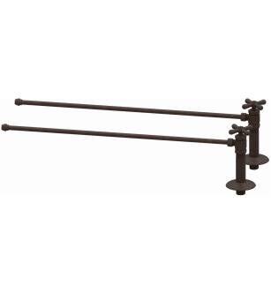Brasstech 491X/VB 1/2" Ips Inlet Traditional Cross Handle Lavatory Supply Kit With 20" Bullnose Rigid Supply Tube in Venetian Bronze