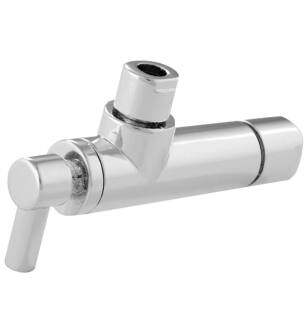 Brasstech 482-1/26 Contemporary Round Metal Lever Handle Supply Kit With Flathead Riser in Polished Chrome