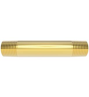 Brasstech 450/01 1/2" Ips X 4" Brass Nipple in Forever Brass (PVD)