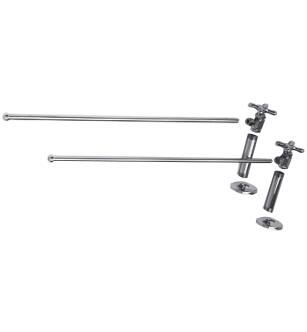 Brasstech 490X/26 3/8 Inch Ips Lavatory Supply Kit With Cross Handles in Polished Chrome