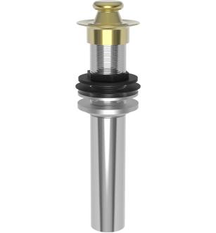 Brasstech 3201/03N Lift And Turn Drain Assembly Without Overflow in Uncoated Polished Brass (Living)