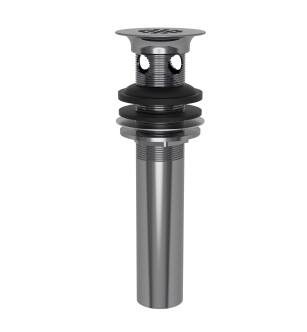 Brasstech 3212/30 Fully Polished Solid Brass P.o. Plug With Flat Strainer Plate And Overflow Holes in Midnight Chrome