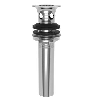 Brasstech 3212/26 Fully Polished Solid Brass P.o. Plug With Flat Strainer Plate And Overflow Holes in Polished Chrome