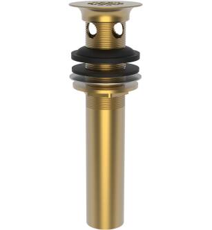 Brasstech 3212/10 Fully Polished Solid Brass P.o. Plug With Flat Strainer Plate And Overflow Holes in Satin Bronze (PVD)