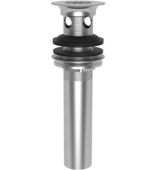 Brasstech 3212/20 Fully Polished Solid Brass P.o. Plug With Flat Strainer Plate And Overflow Holes in Stainless Steel (PVD)